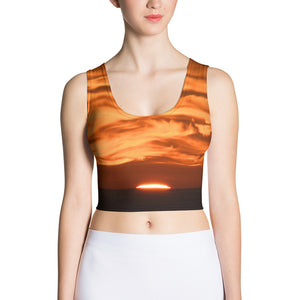 Orange Sundown Sublimation Cut & Sew Crop Top