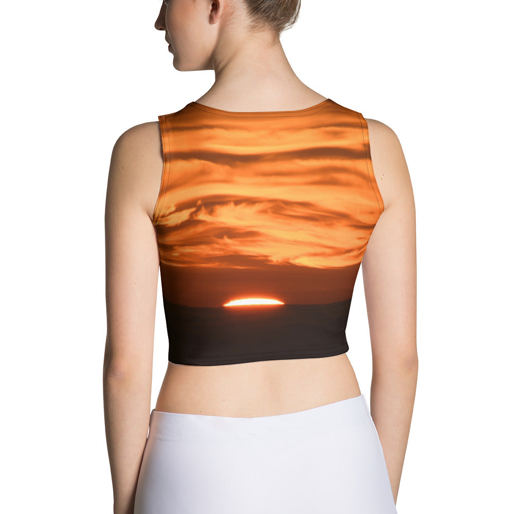Orange Sundown Sublimation Cut & Sew Crop Top